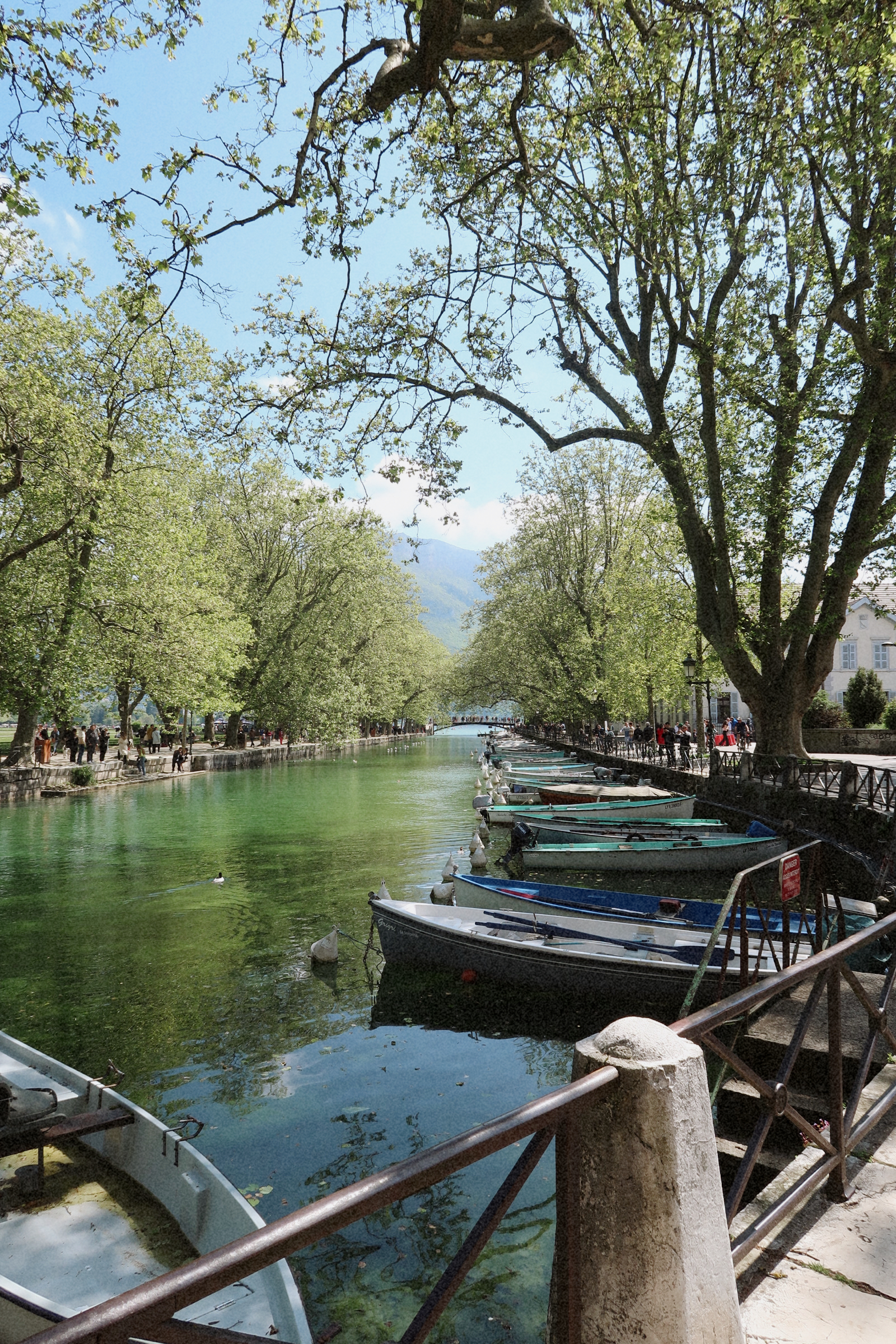 Boats on the water in Annecy